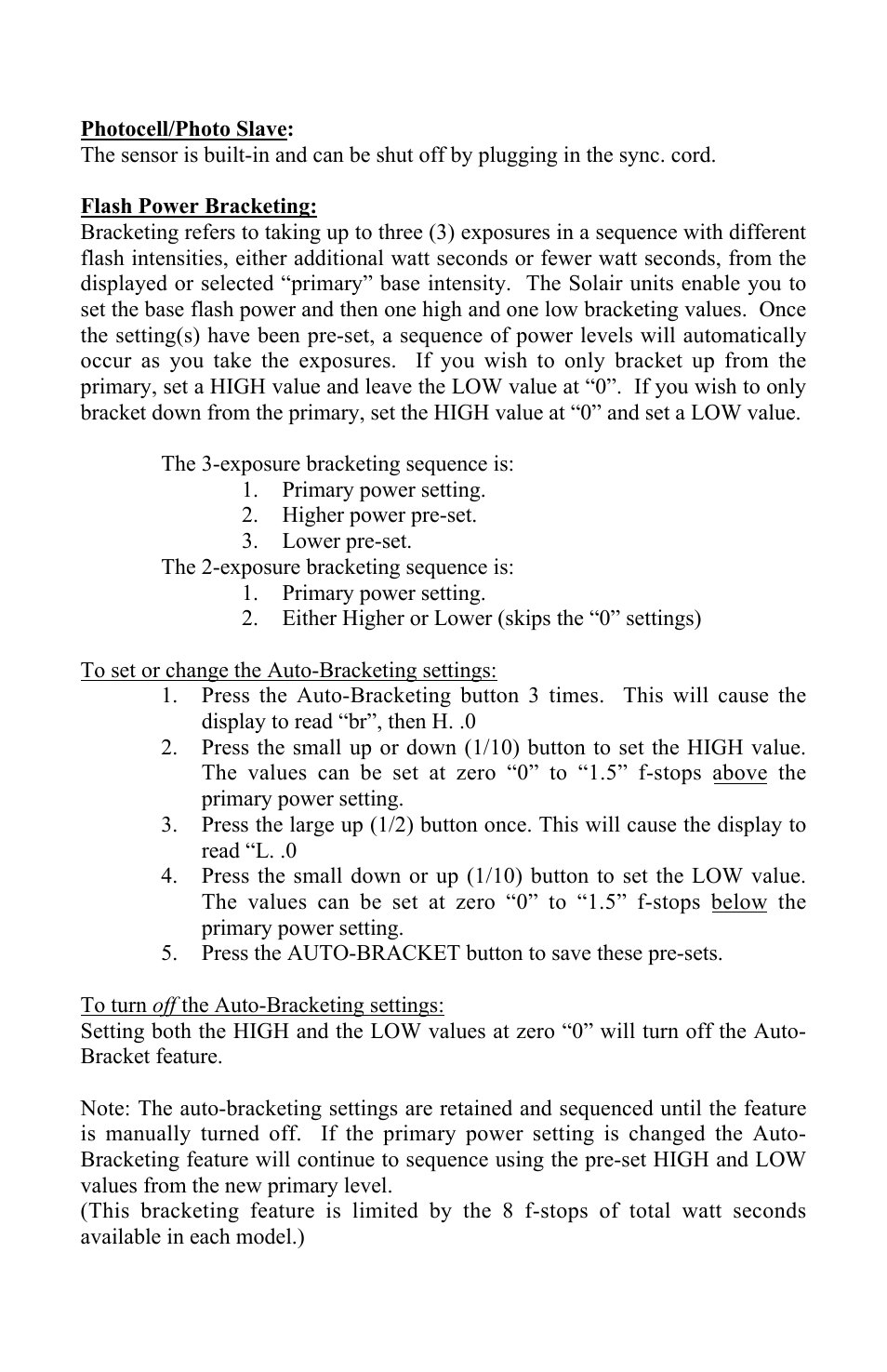 Photogenic Professional Lighting Solair User Manual | Page 9 / 24