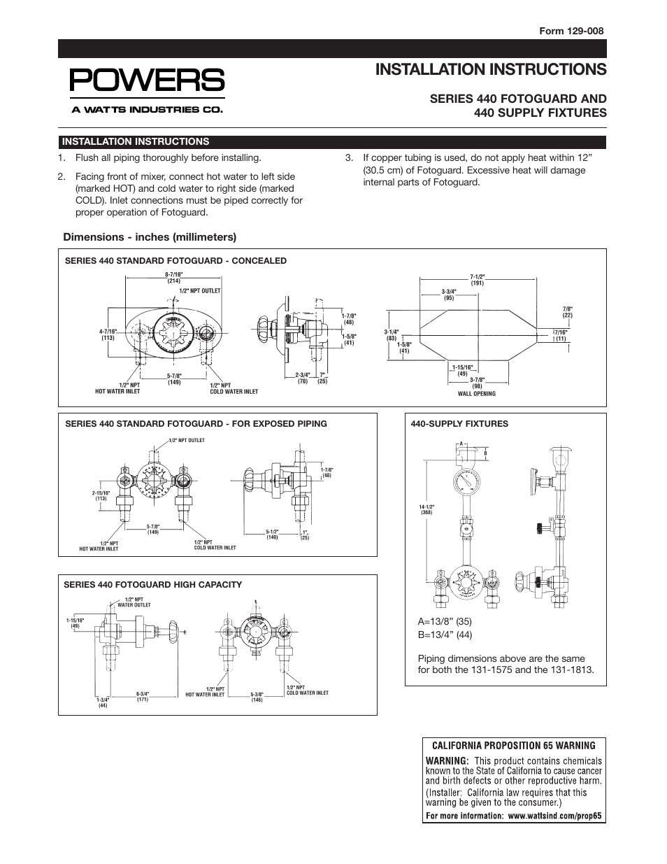 Powers 440 Series Fotoguard User Manual | 2 pages