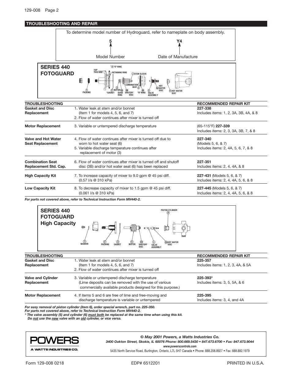 Series 440 fotoguard, Series 440 fotoguard high capacity | Powers 440 Series Fotoguard User Manual | Page 2 / 2