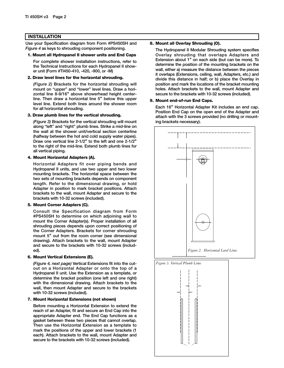 Powers 450-e420 HydroPanel II Shower System - Extensions User Manual | Page 2 / 4