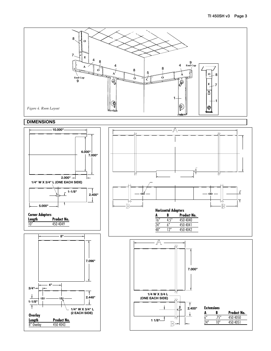 Powers 450-e420 HydroPanel II Shower System - Extensions User Manual | Page 3 / 4