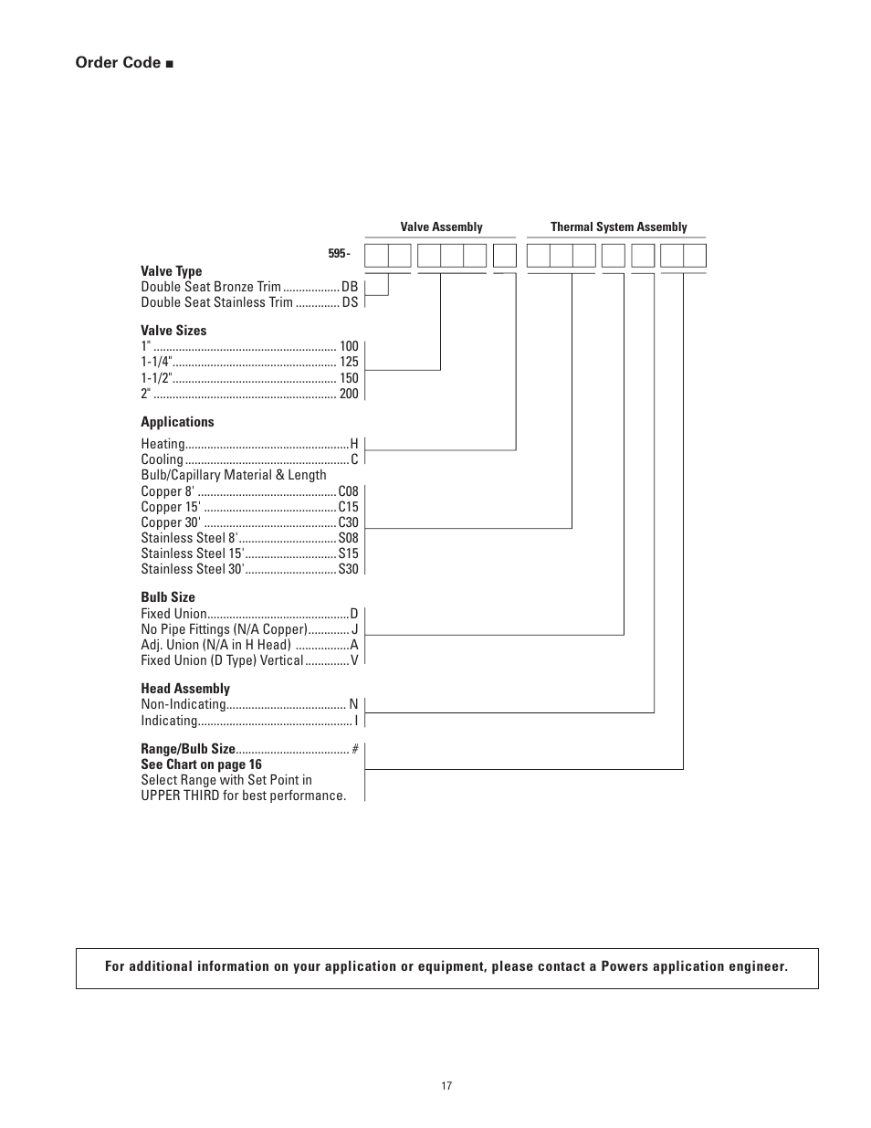 Powers 595 Series 11 Self-Operating Temperature Regulators - Type DB & DS Double Seat, Balanced User Manual | Page 17 / 20