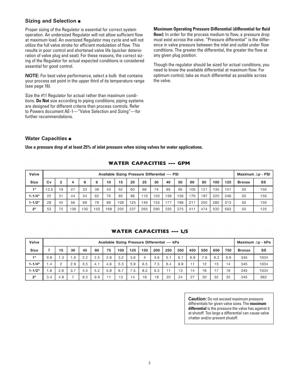 Powers 595 Series 11 Self-Operating Temperature Regulators - Type DB & DS Double Seat, Balanced User Manual | Page 3 / 20