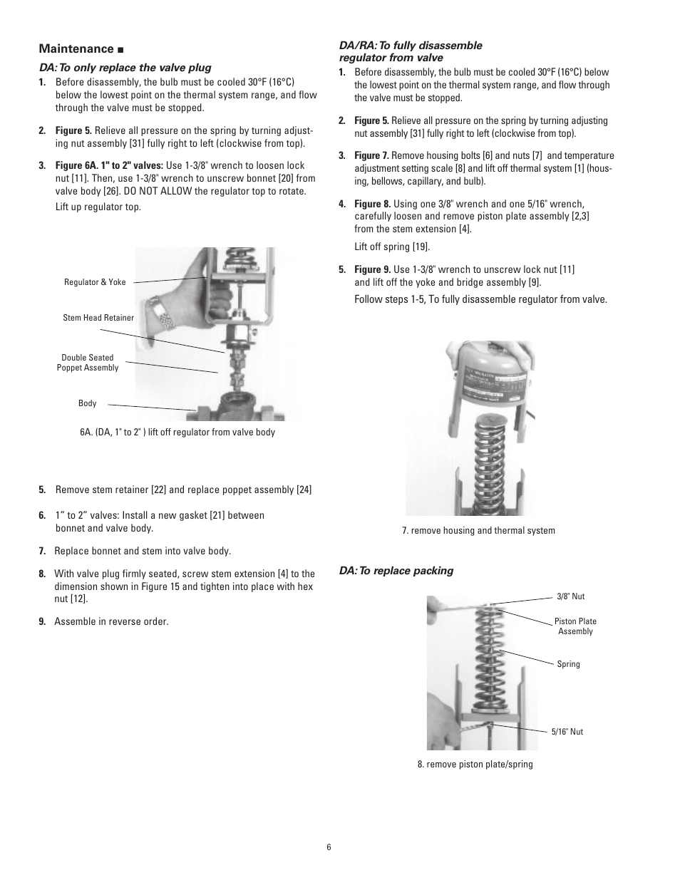 Powers 595 Series 11 Self-Operating Temperature Regulators - Type DB & DS Double Seat, Balanced User Manual | Page 6 / 20