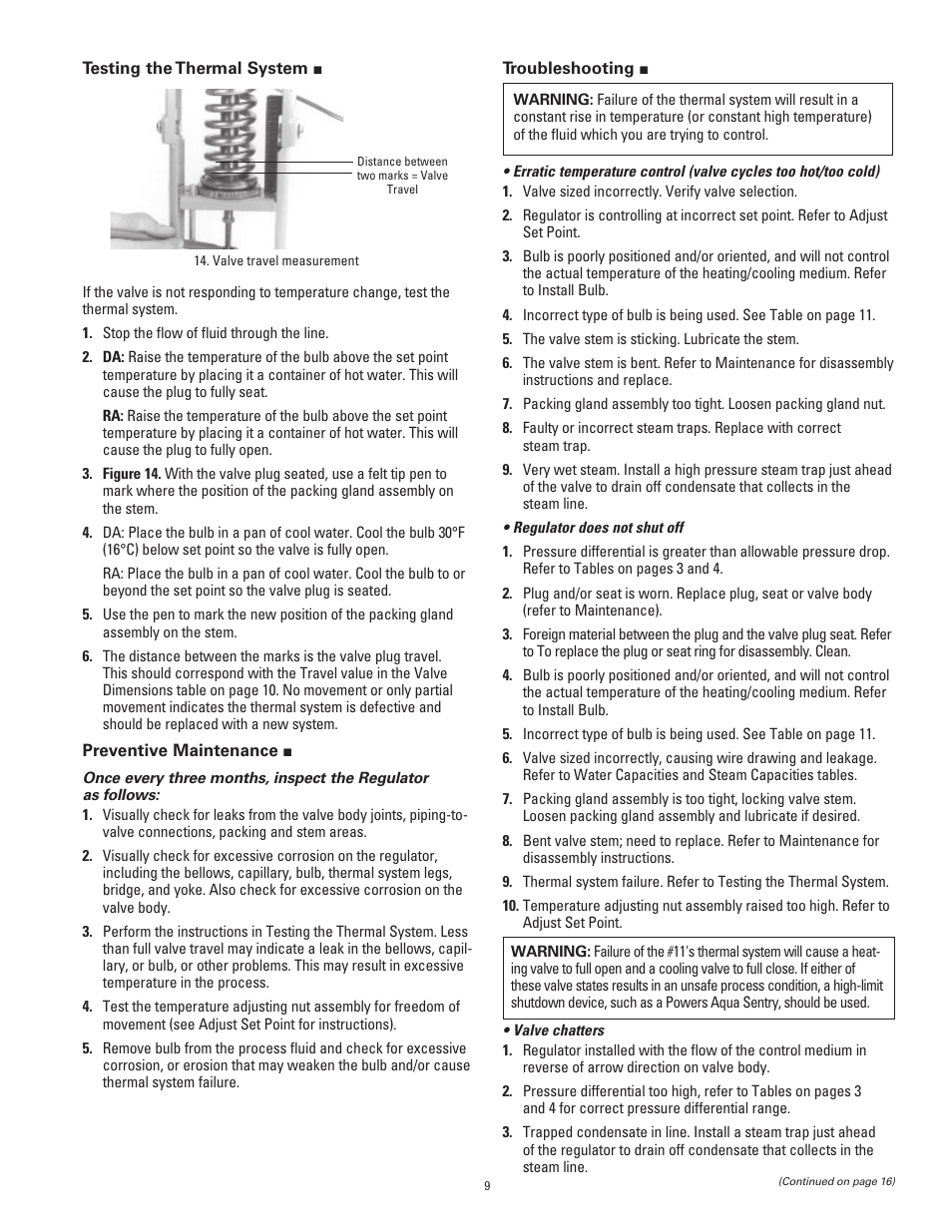 Powers 595 Series 11 Self-Operating Temperature Regulators - Type ST Stainless Trim User Manual | Page 9 / 16