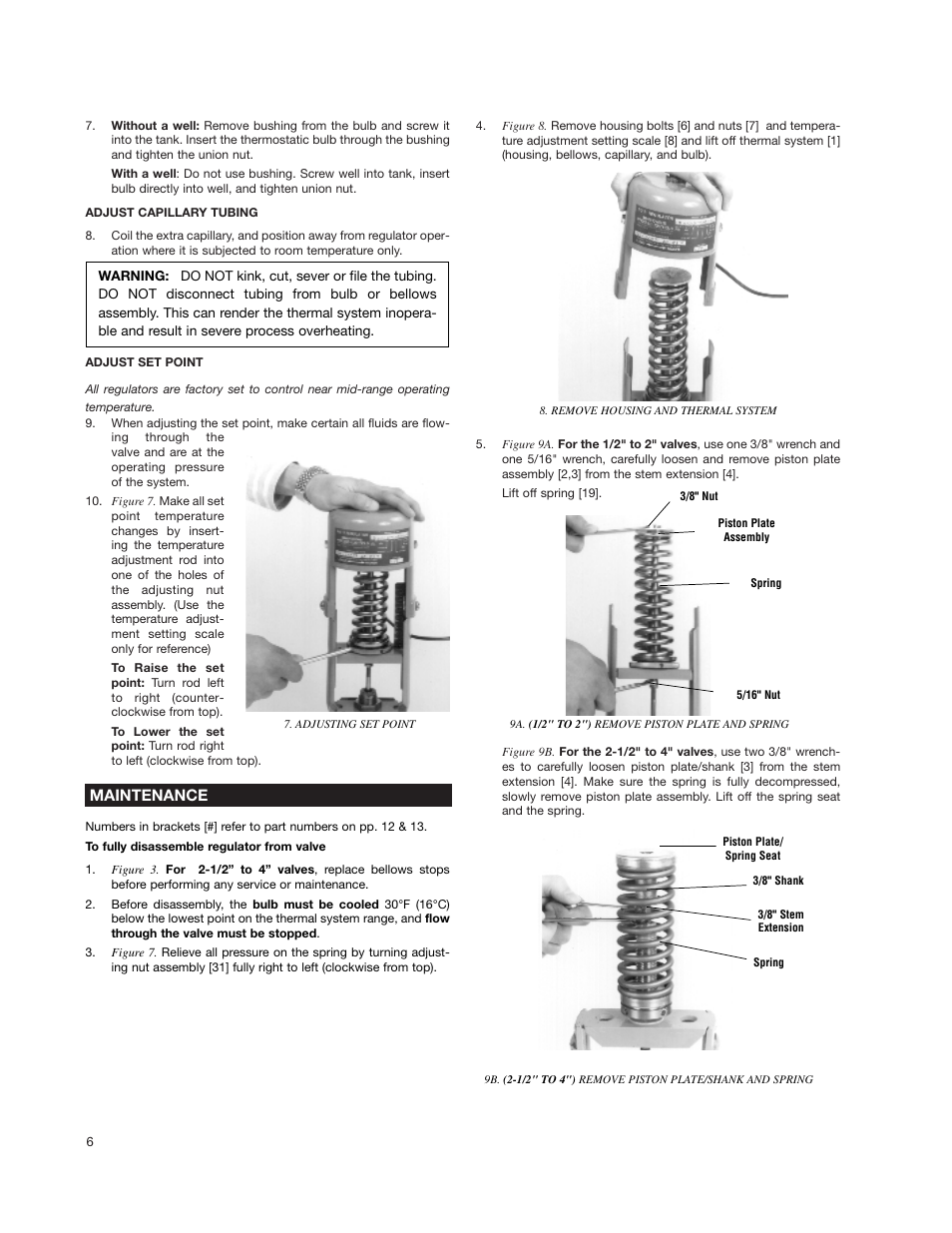 Powers 595 Series 11 Self-Operating Temperature Regulators - Type WM 3-Way Water Mix User Manual | Page 6 / 16