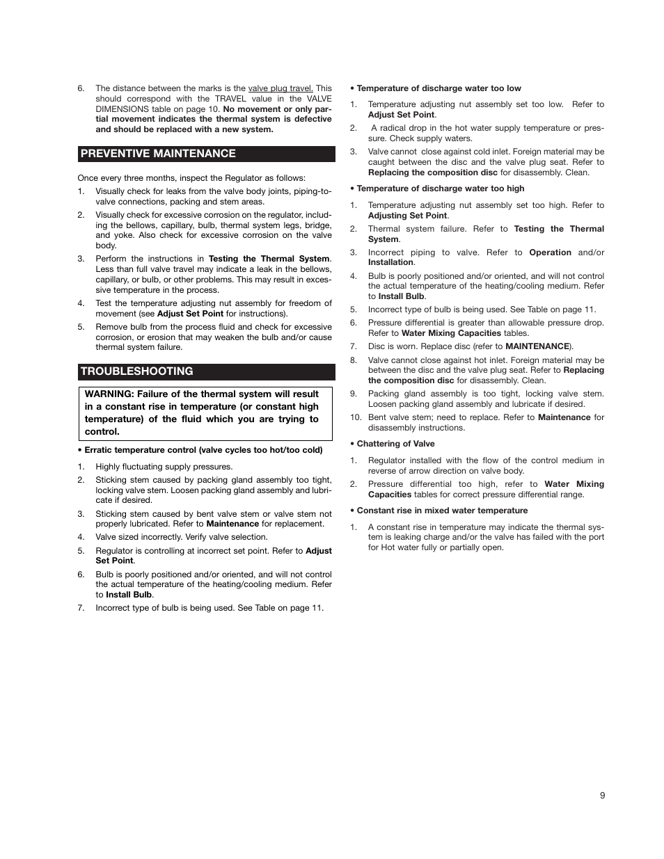 Powers 595 Series 11 Self-Operating Temperature Regulators - Type WM 3-Way Water Mix User Manual | Page 9 / 16