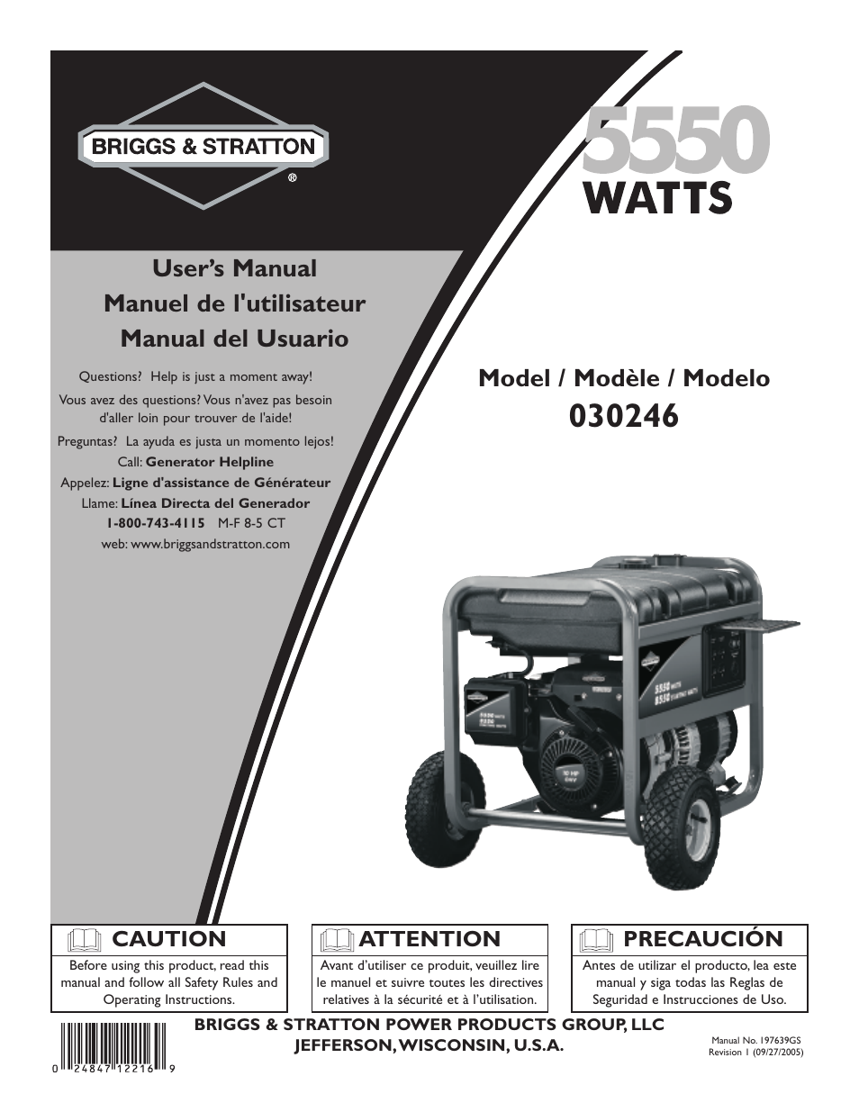 Briggs & Stratton 30246 User Manual | 44 pages