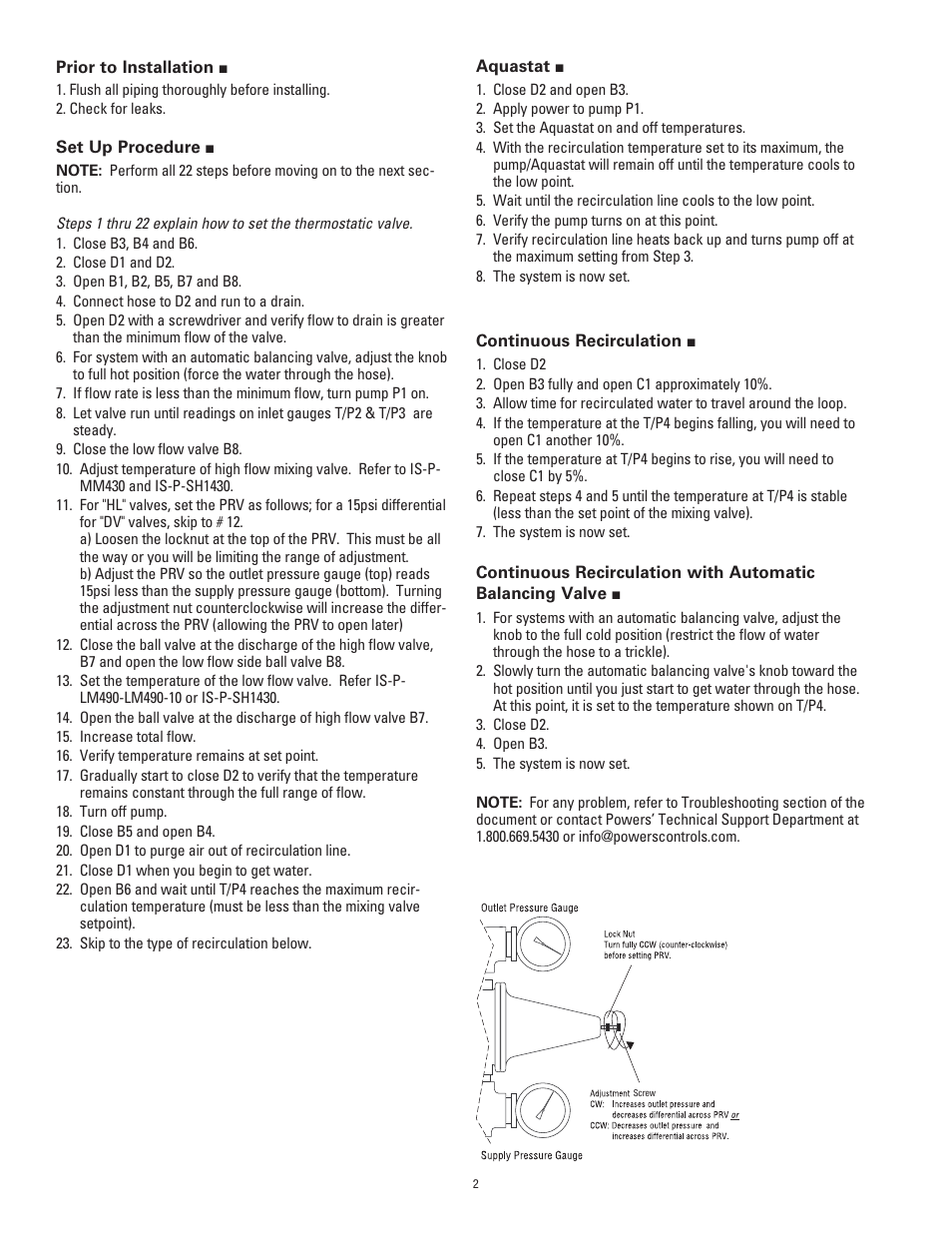 Powers PowerStation XP Single and Multi-Valve Series - Double Valve 0.5 - 271 gpm User Manual | Page 2 / 4