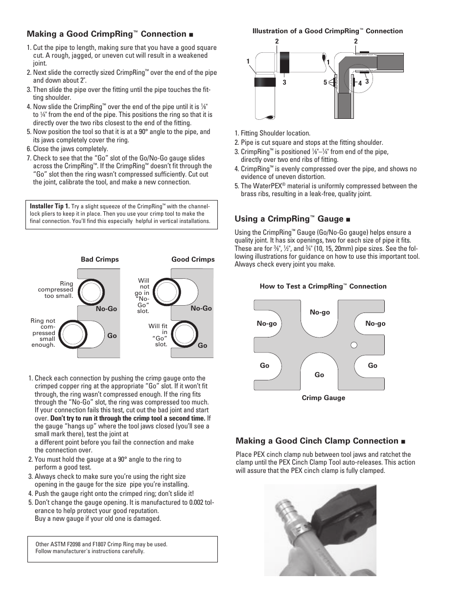 Intr oducing the new cinchclamp, Why it’ s a cinch | Powers LM495 Series Thermostatic Tempering Valves for Individual Lavatory Installations - PEX User Manual | Page 2 / 4