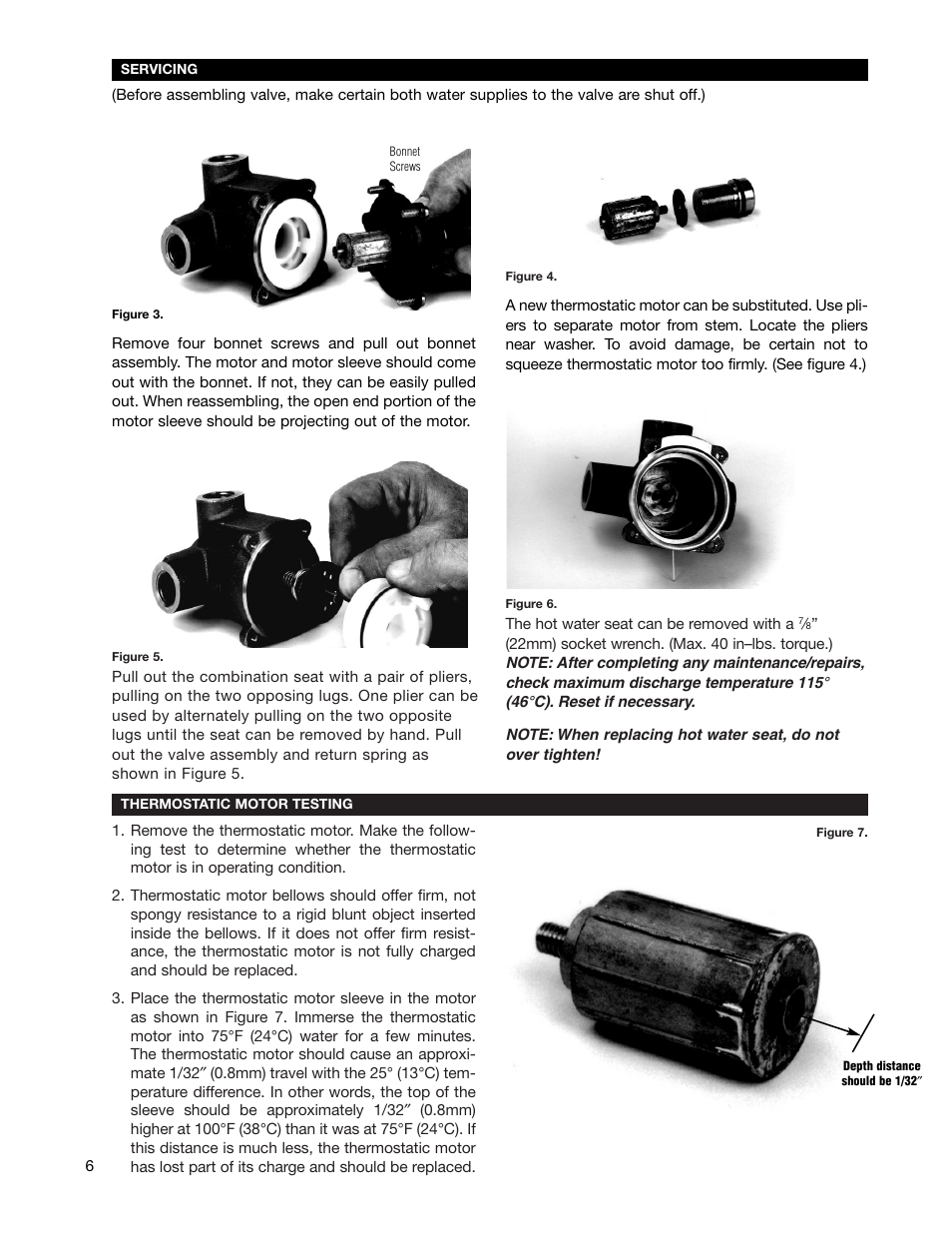Powers 420U Series Under-the-Counter Thermostatic Tempering Valves User Manual | Page 6 / 8