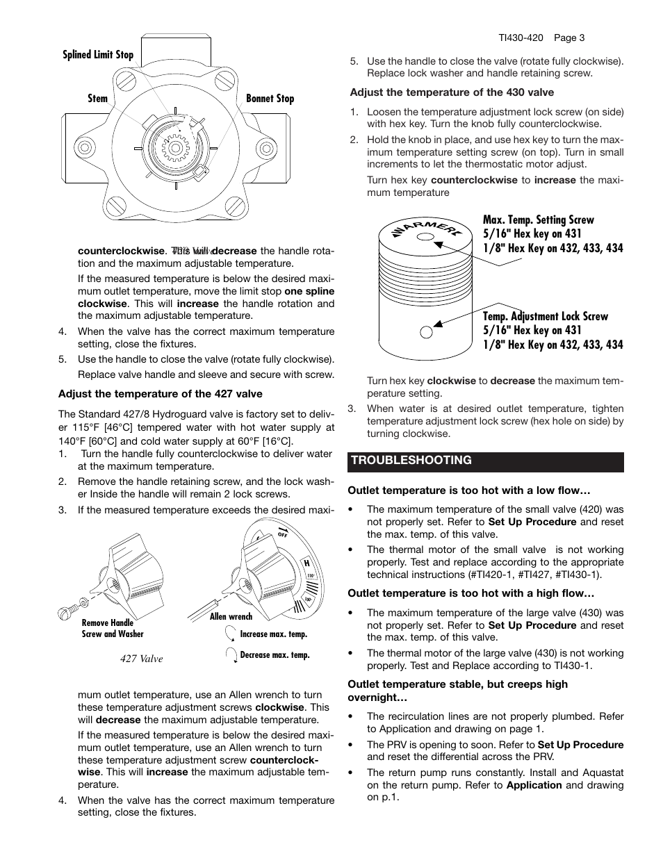 Troubleshooting | Powers 430/1430 Series HydroGuard Multi-Valve Hi/Lo Systems User Manual | Page 3 / 4