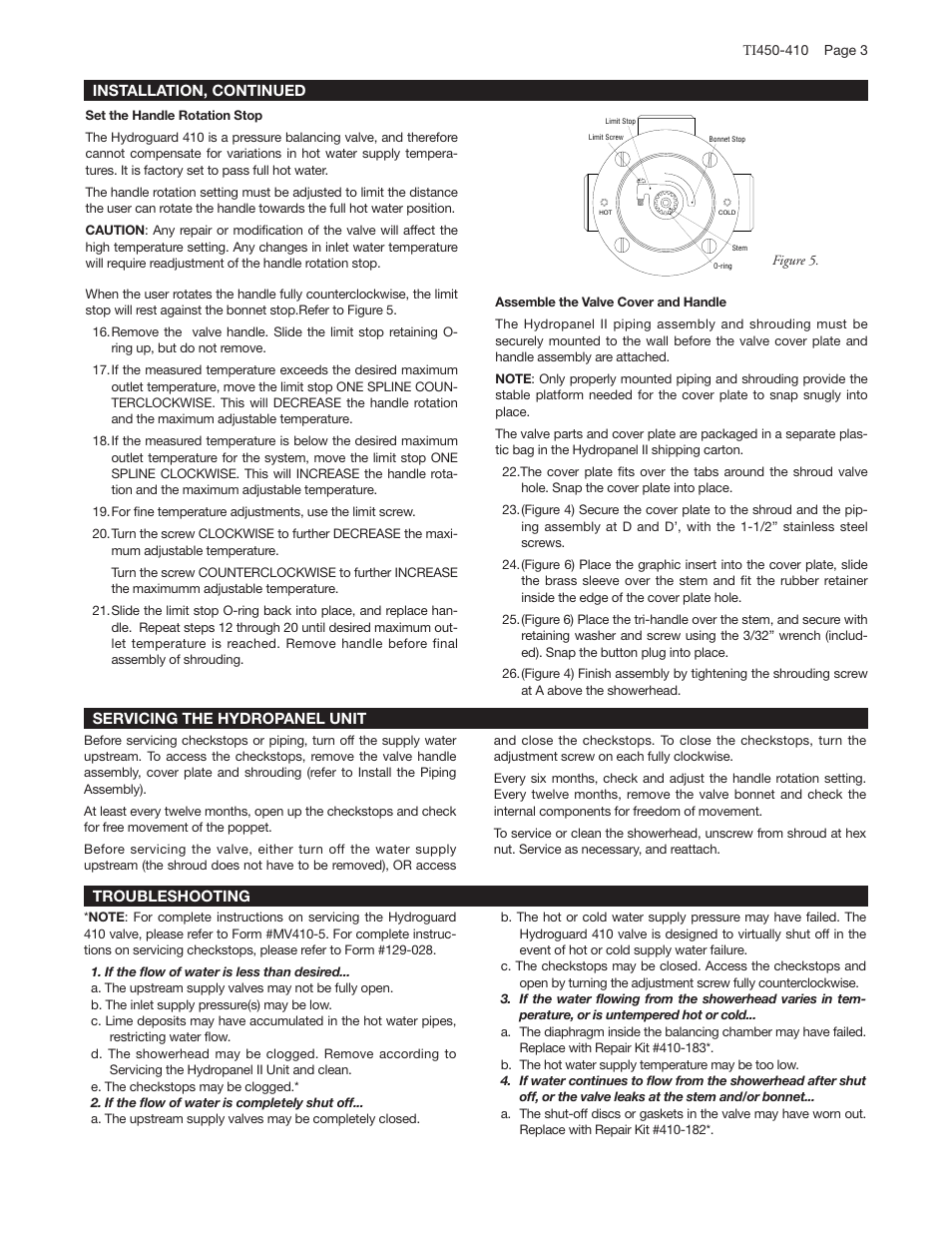 Powers 450-410 HydroPanel II Shower System User Manual | Page 3 / 4