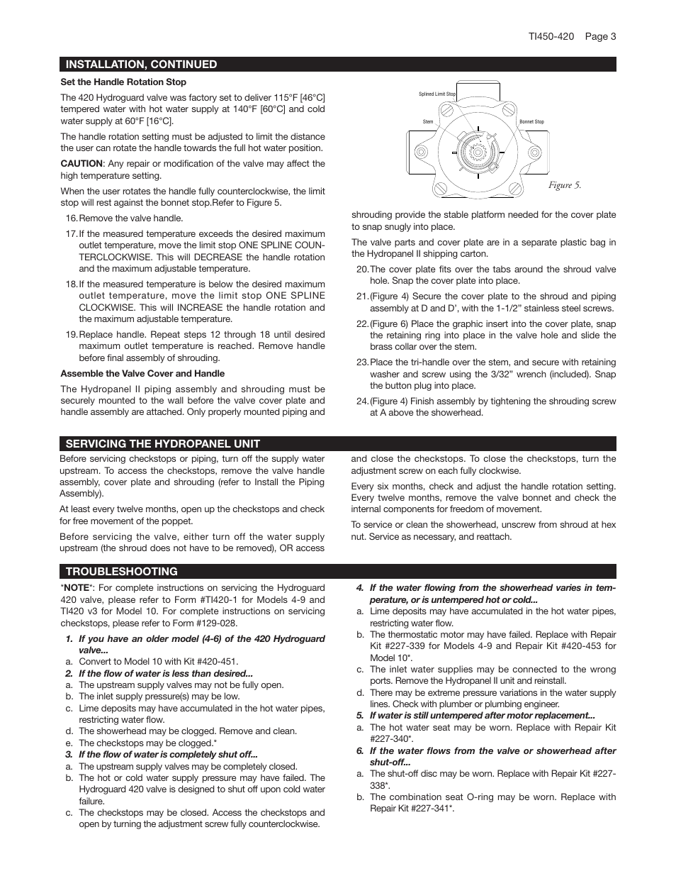 Powers 450-e420 HydroPanel II Shower System User Manual | Page 3 / 4