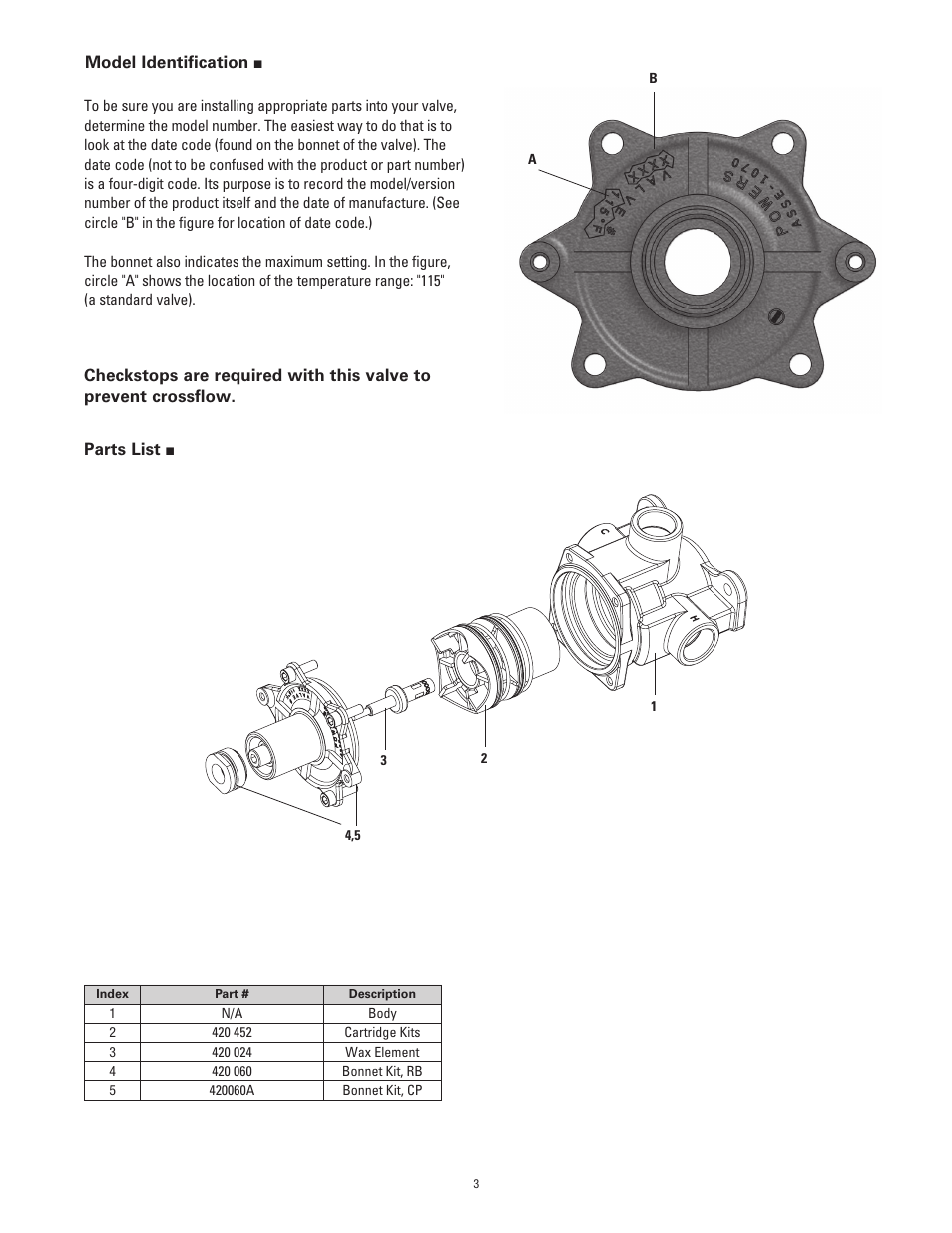 Powers e420UCM Series Under-the-Counter Thermostatic Tempering Valves User Manual | Page 3 / 4