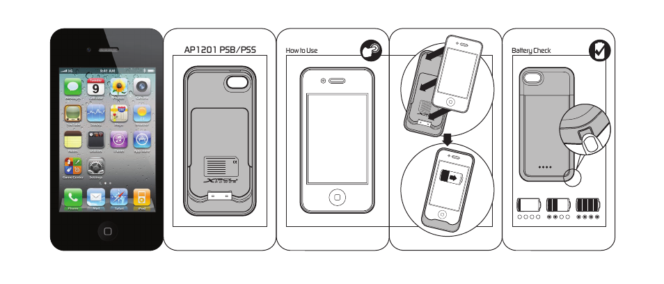 PowerSkin Apple iPhone 4/4S - MATTE TITANIUM (AP1201PSS) User Manual | 2 pages