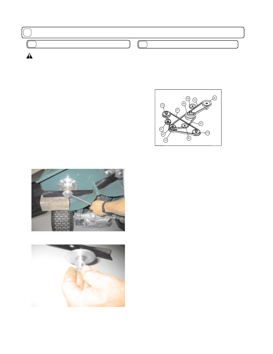 Maintenance, Blade drive belt replacement | Briggs & Stratton FM3300 User Manual | Page 12 / 20