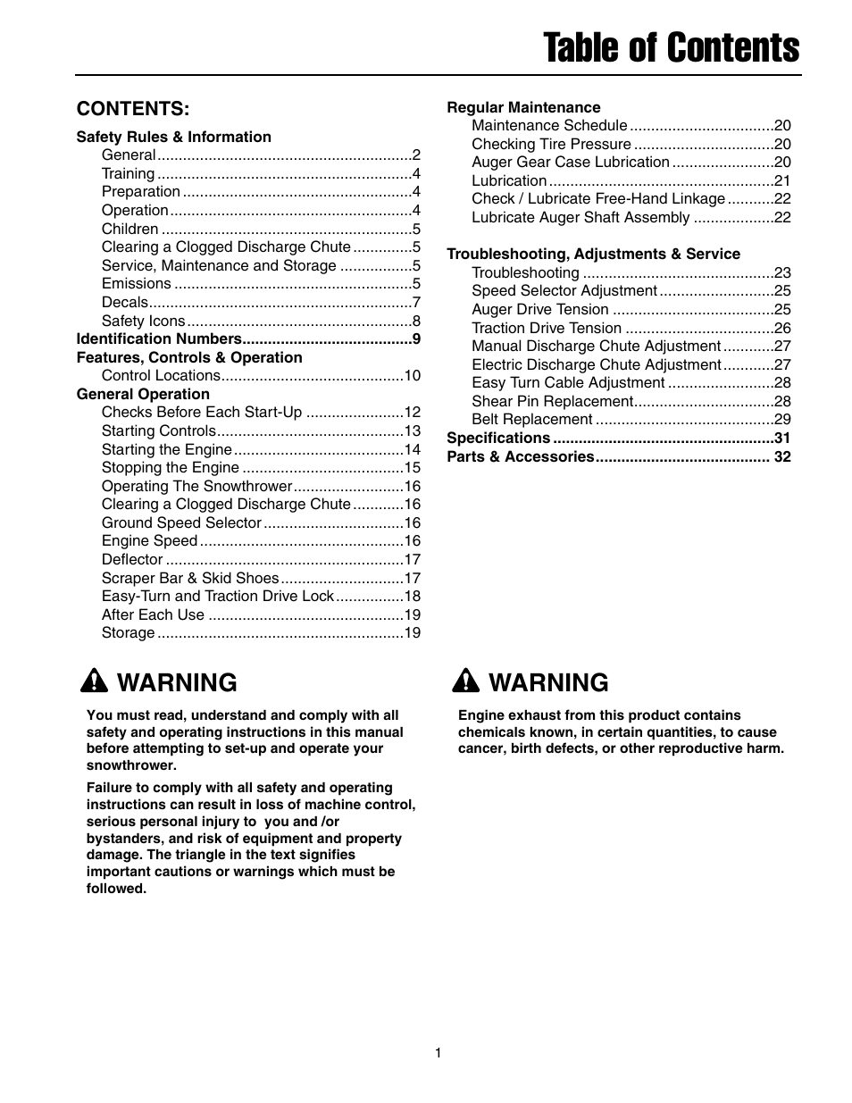 Briggs & Stratton 1732 User Manual | Page 3 / 36