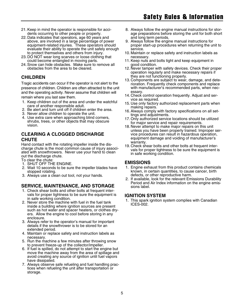 Safety rules & information | Briggs & Stratton 1732 User Manual | Page 7 / 36