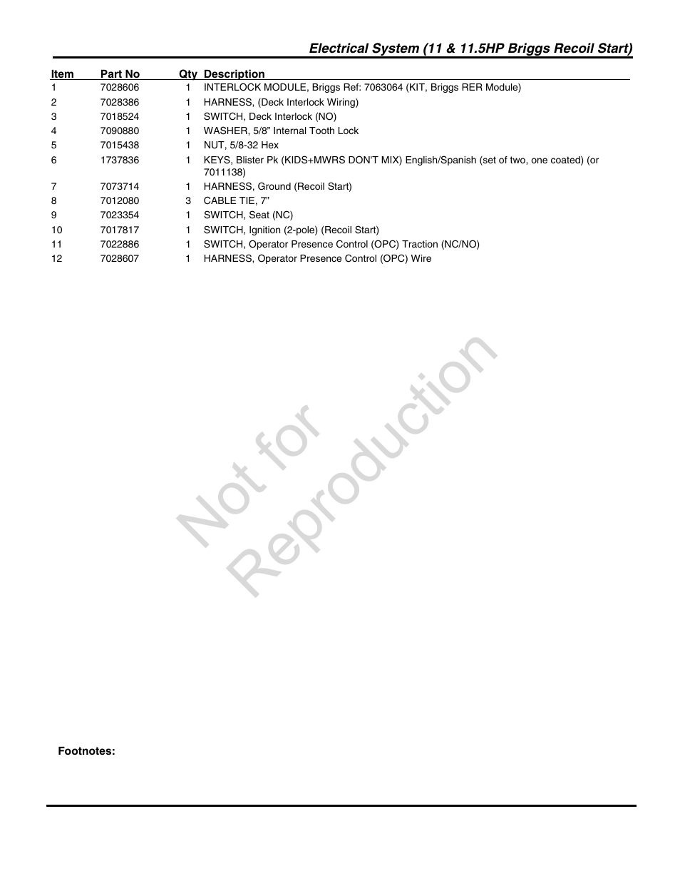 Not for reproduction | Briggs & Stratton SNAPPER 7800697 3013523BVE User Manual | Page 43 / 56