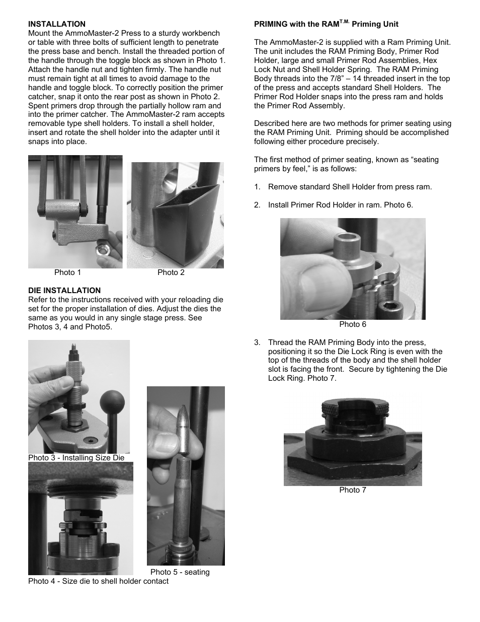 RCBS AmmoMaster 2 Single Stage Reloading Press User Manual | Page 4 / 8