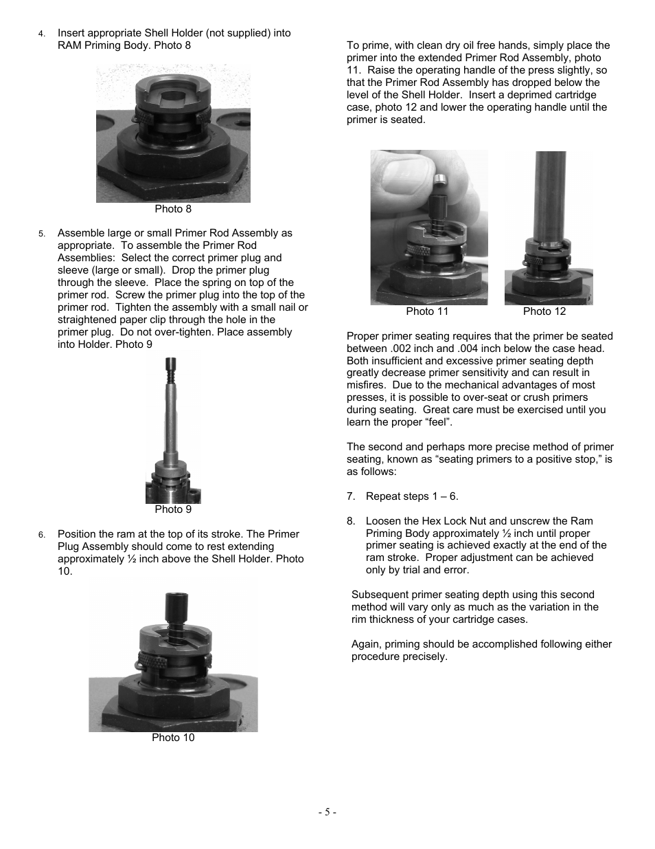 RCBS AmmoMaster 2 Single Stage Reloading Press User Manual | Page 5 / 8