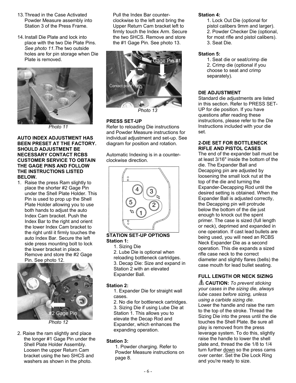 RCBS Pro 2000 Auto Index Reloading Press User Manual | Page 6 / 18