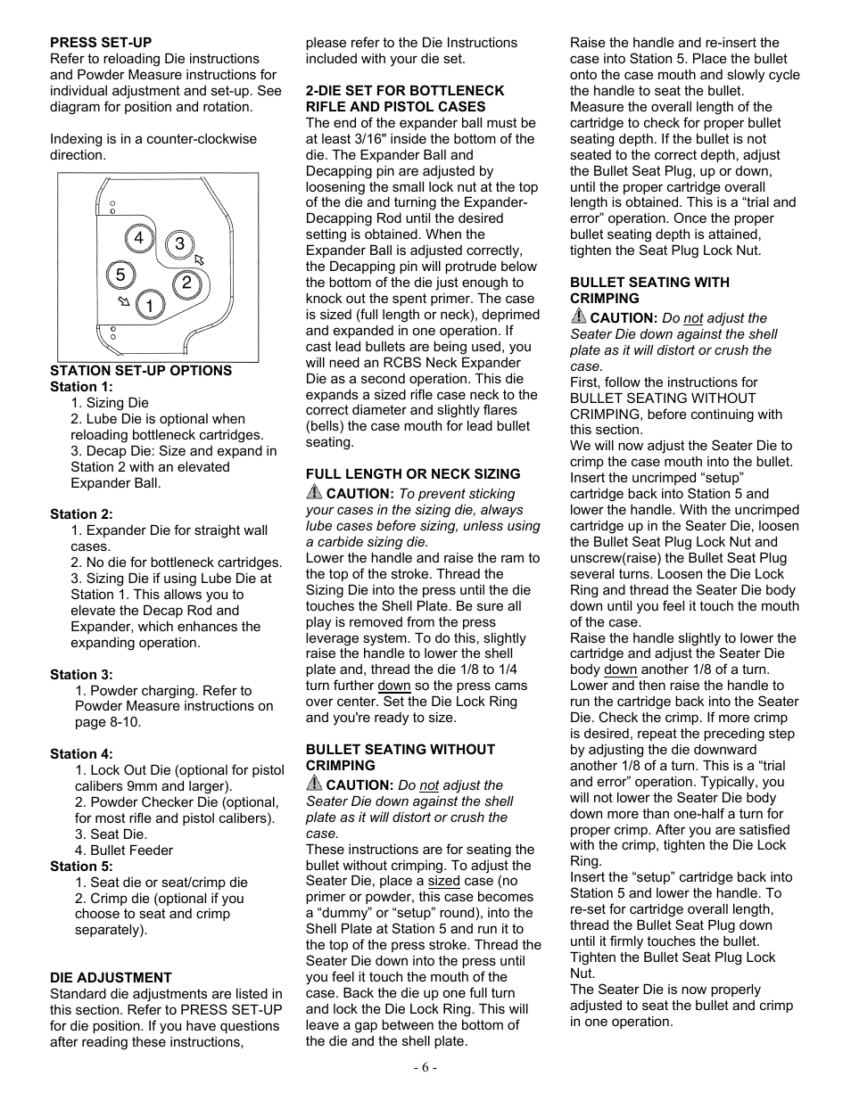 RCBS Pro 2000 Progressive Reloading Press User Manual | Page 6 / 16