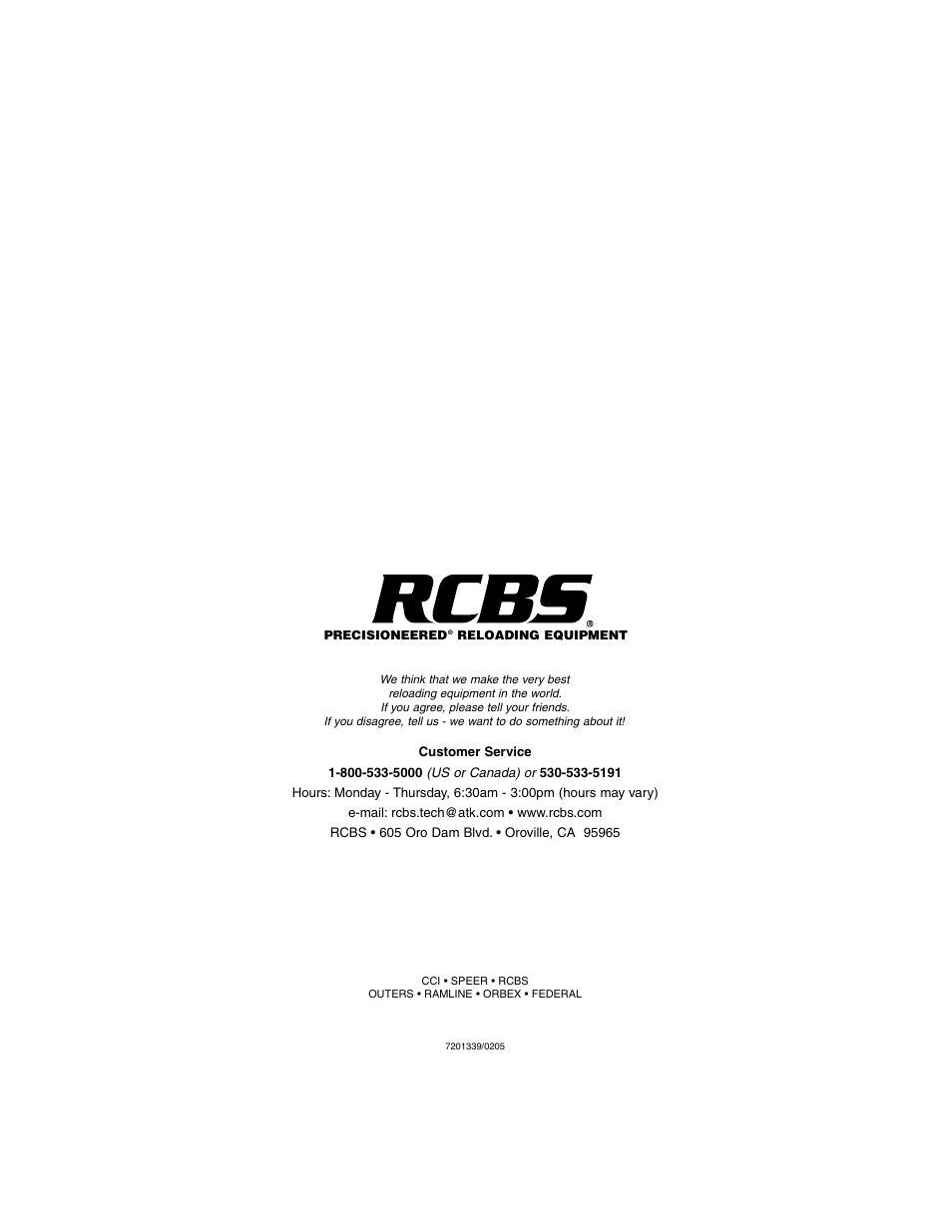 RCBS The Grand User Manual | Page 20 / 20