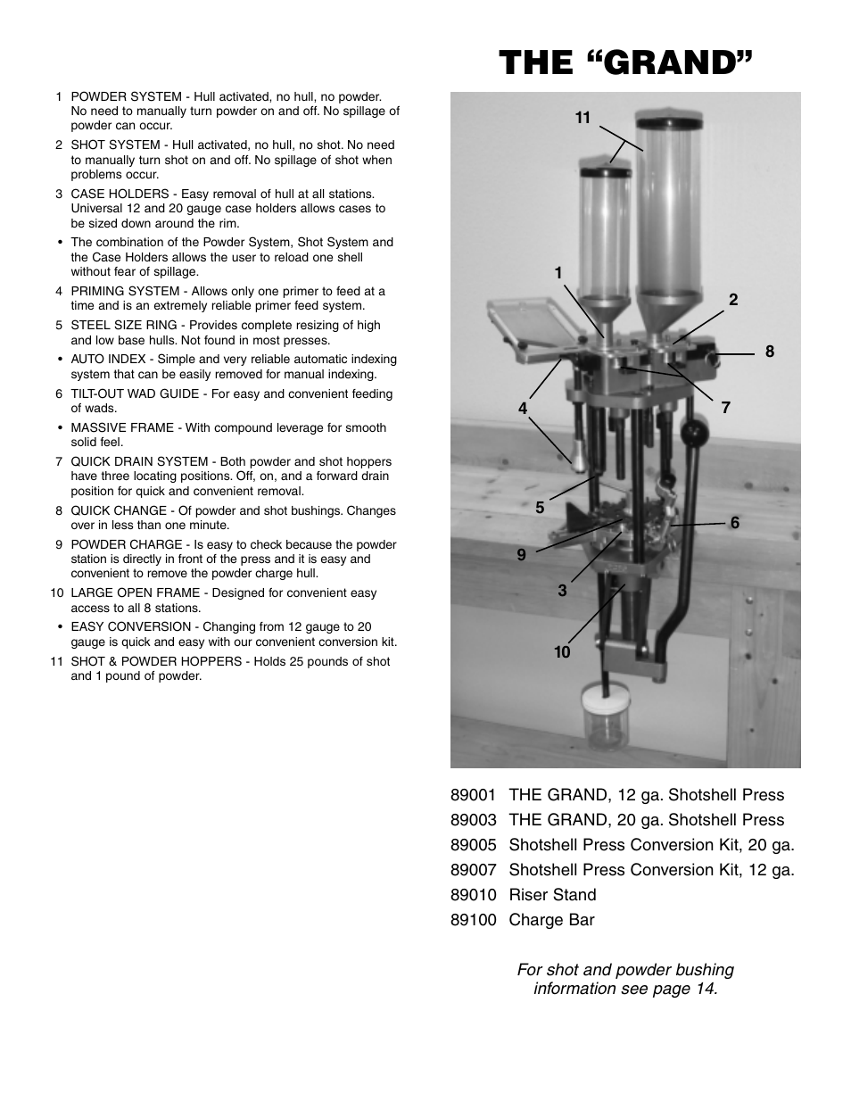 The “grand | RCBS The Grand User Manual | Page 3 / 20