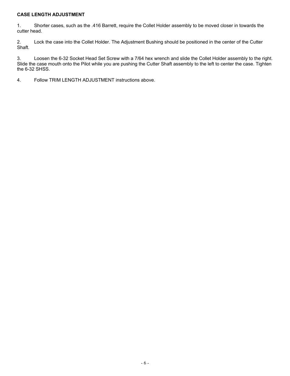 RCBS High Capacity Case Trimmer Kit User Manual | Page 6 / 8
