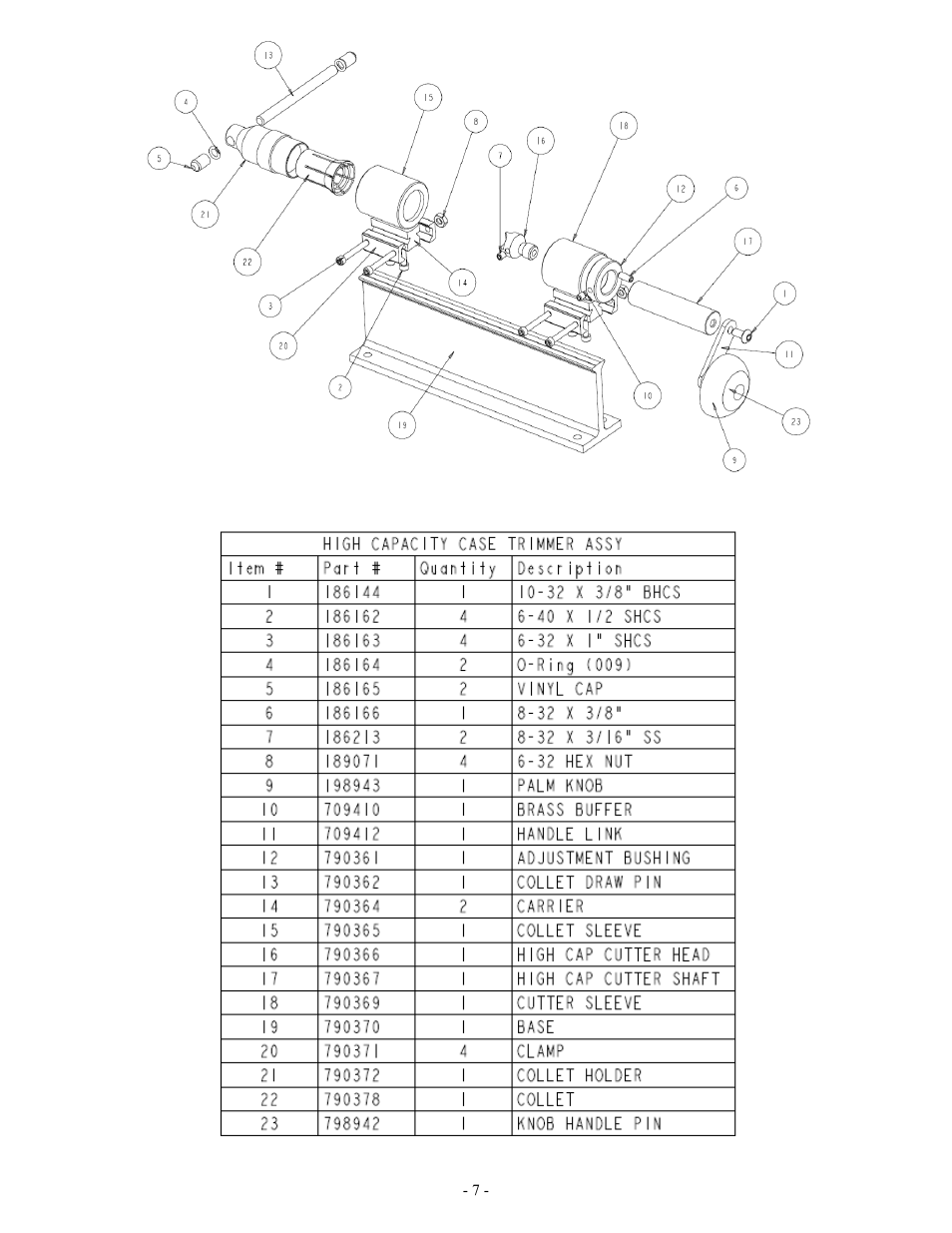 RCBS High Capacity Case Trimmer Kit User Manual | Page 7 / 8