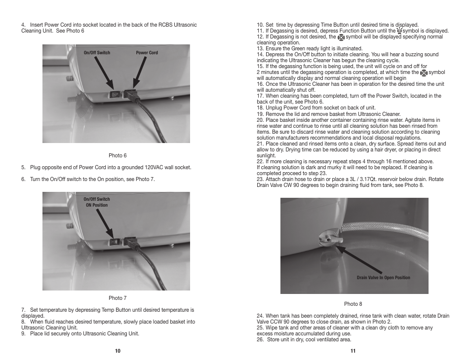 RCBS Ultrasonic Cleaner User Manual | Page 6 / 9