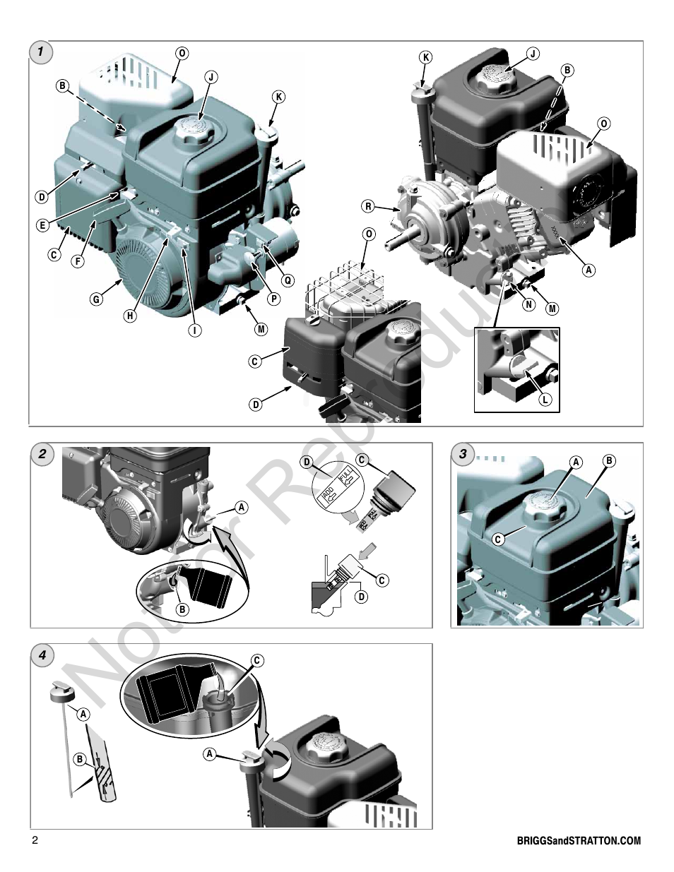 Not for reproduction | Briggs & Stratton POWER BUILT 200000 User Manual | Page 2 / 92