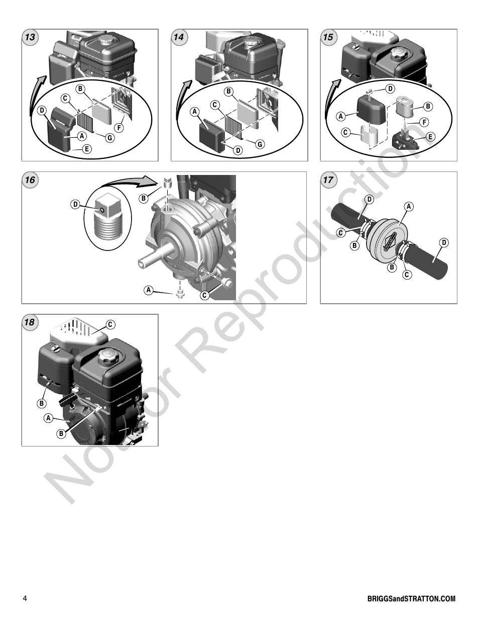 Not for reproduction | Briggs & Stratton POWER BUILT 200000 User Manual | Page 4 / 92