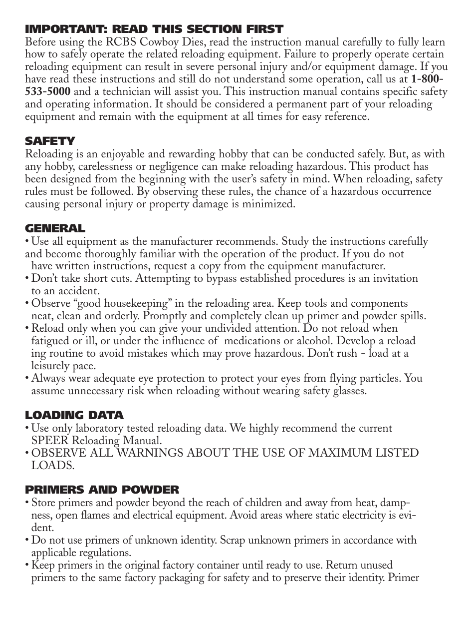 RCBS Cowboy Dies User Manual | Page 3 / 12