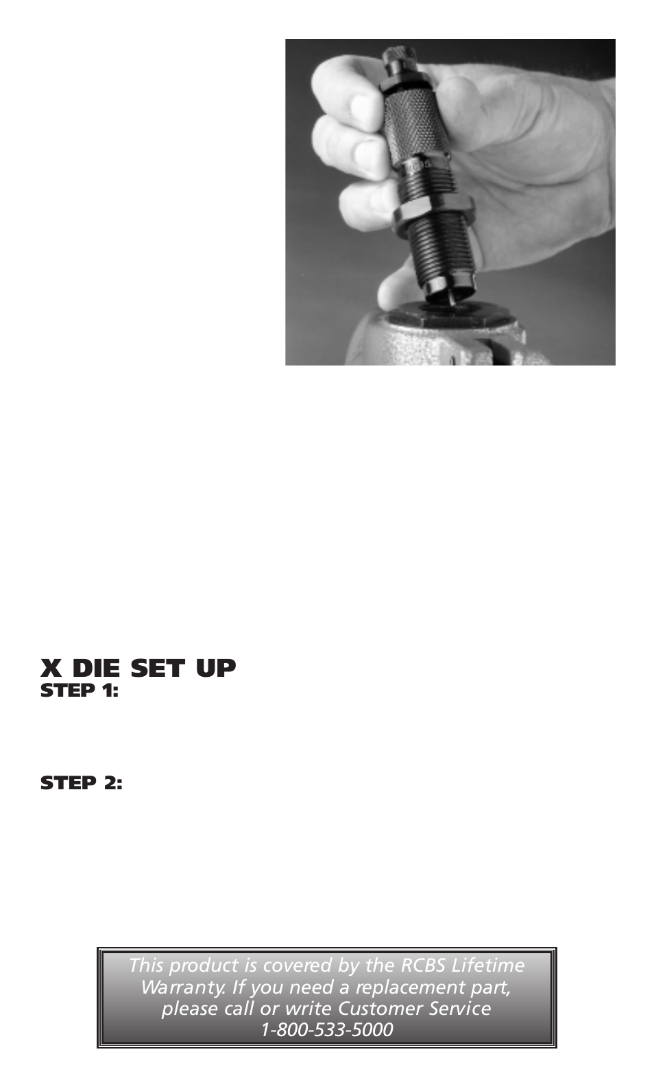 X die set up | RCBS X Die Product User Manual | Page 5 / 8