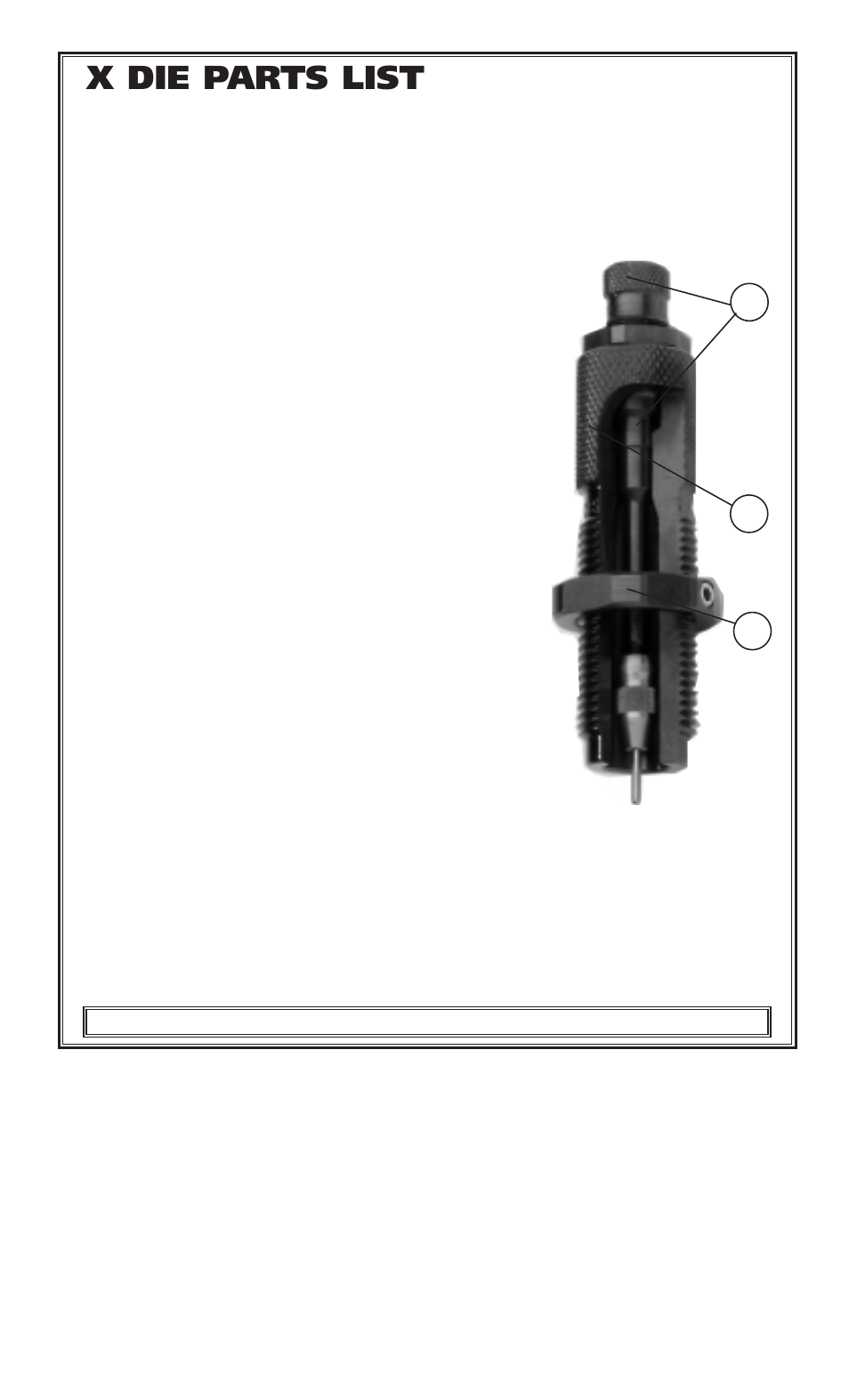 X die parts list | RCBS X Die Product User Manual | Page 7 / 8
