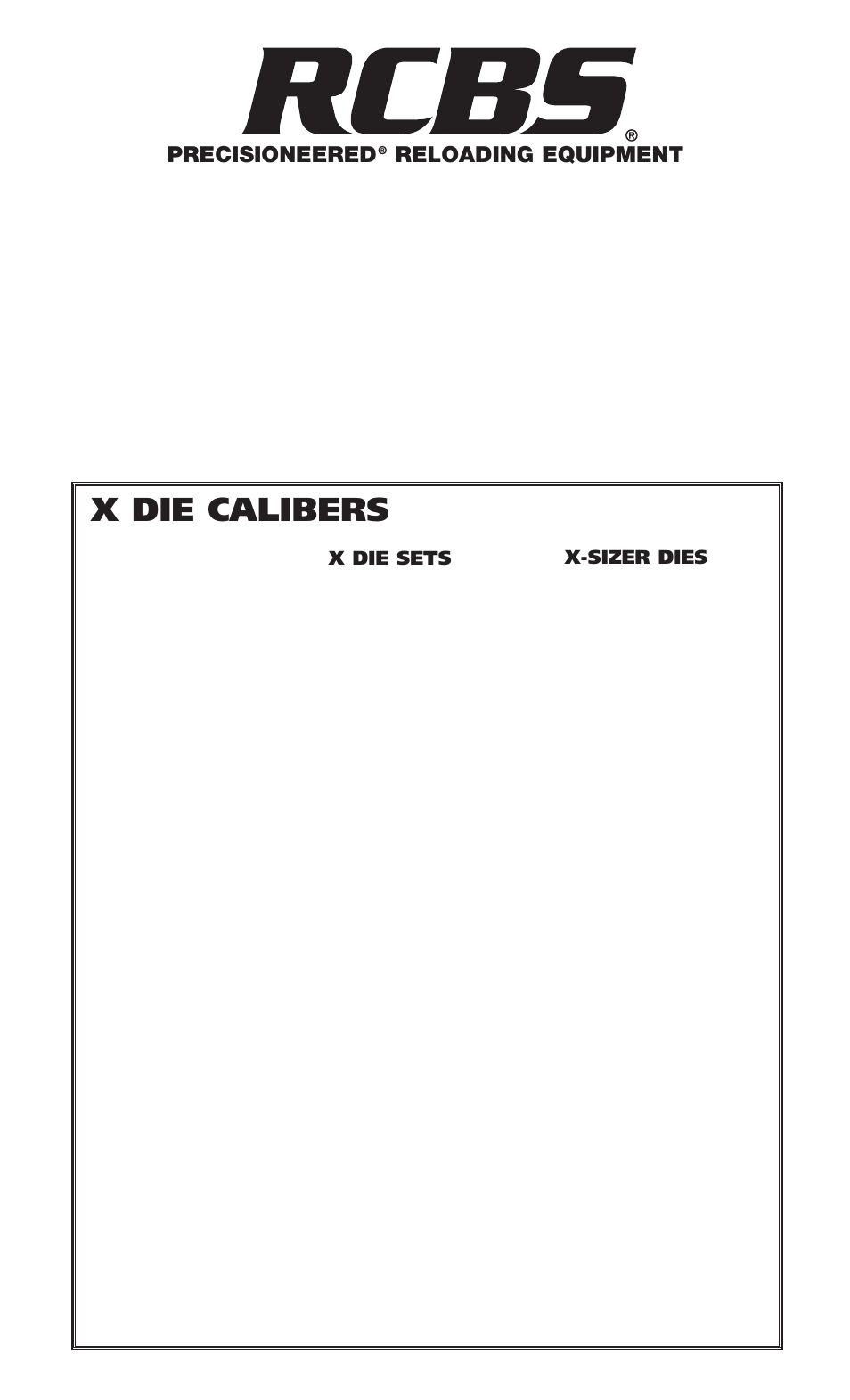 X die calibers, Us or canada) or | RCBS X Die Product User Manual | Page 8 / 8
