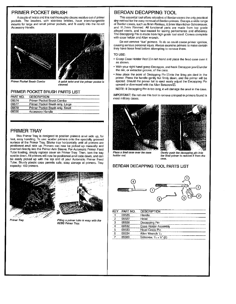 RCBS Priming Tools and Accessories User Manual | Page 6 / 9