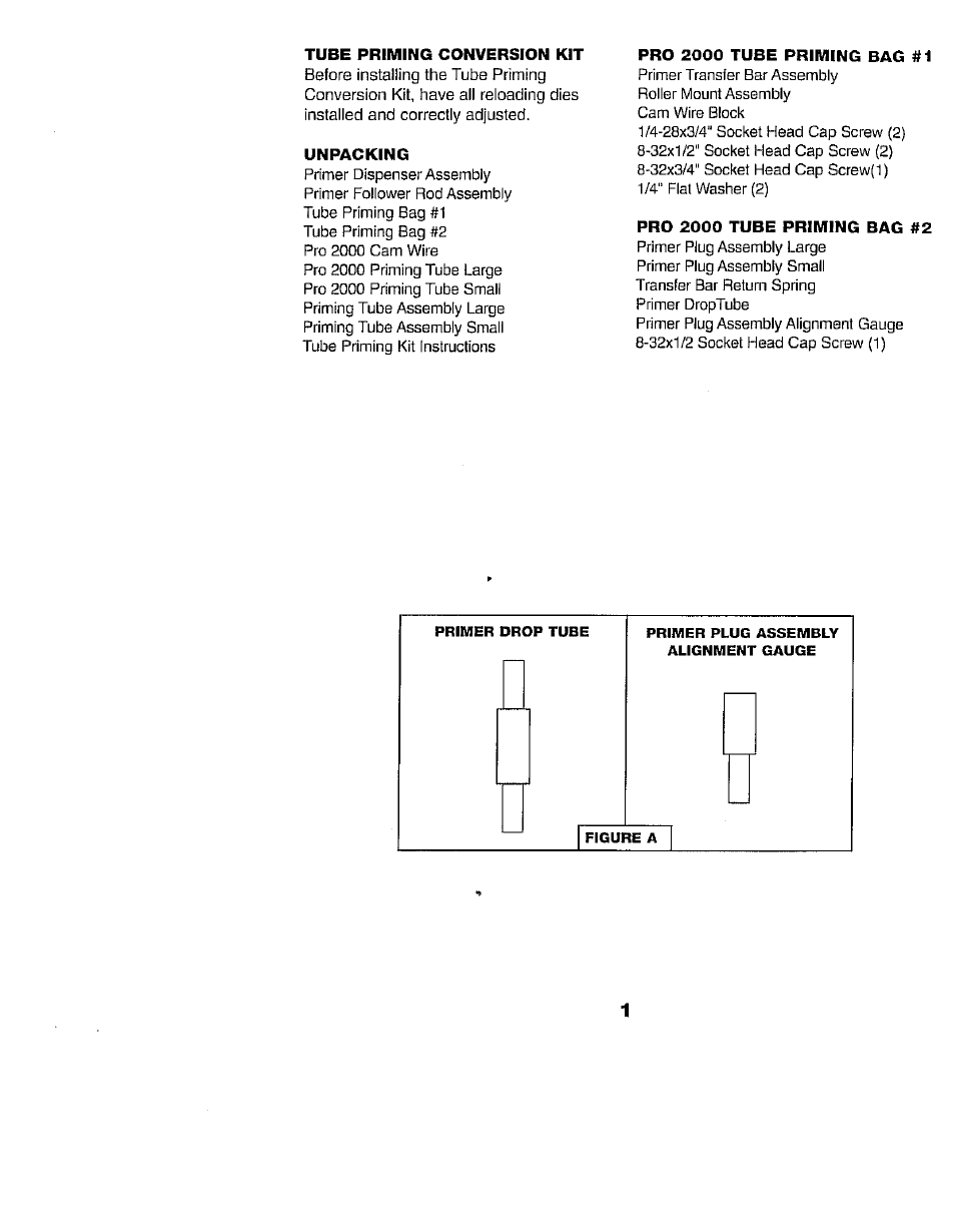 RCBS Pro 2000 Tube Priming Conversion Kit User Manual | Page 2 / 9