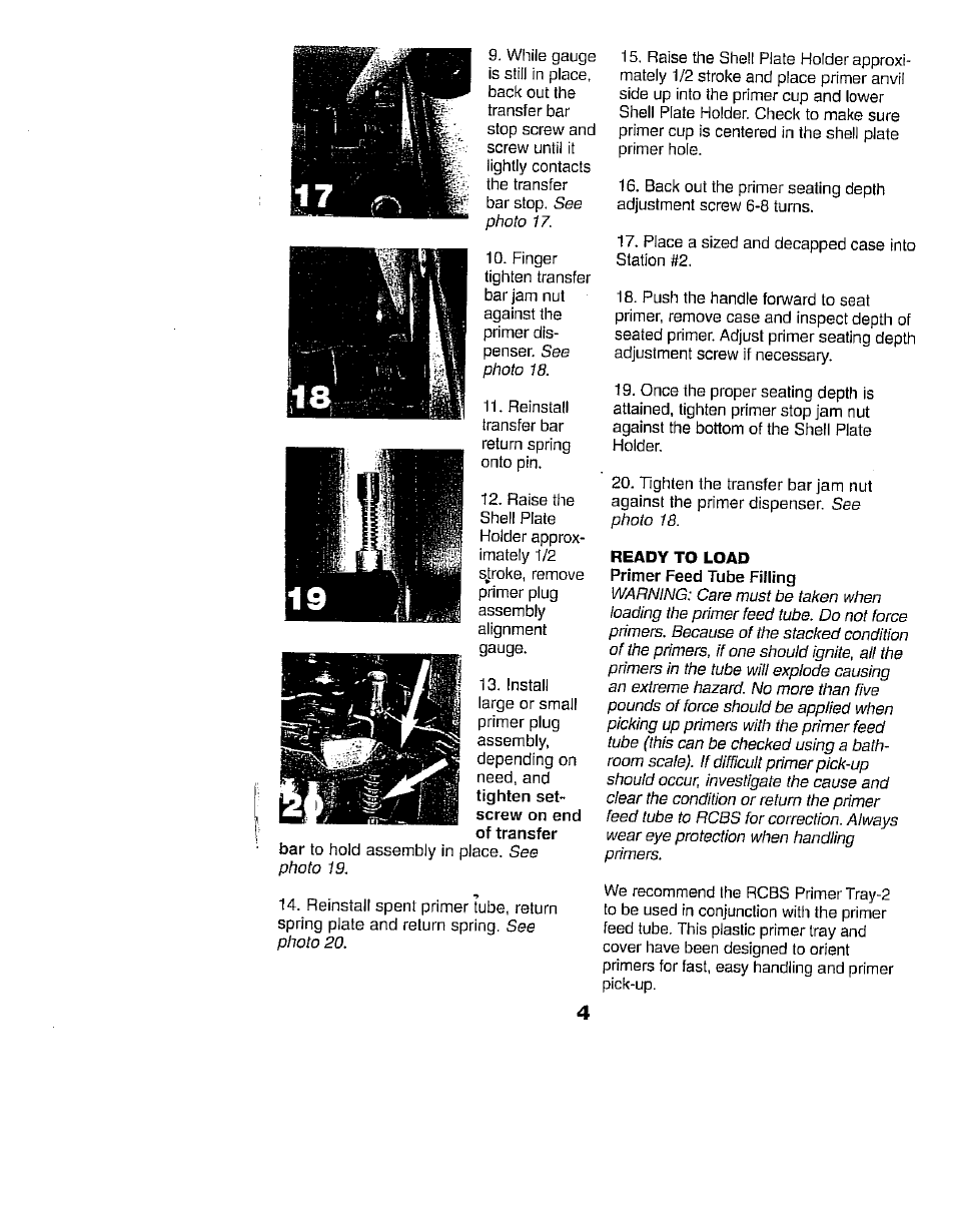 RCBS Pro 2000 Tube Priming Conversion Kit User Manual | Page 5 / 9