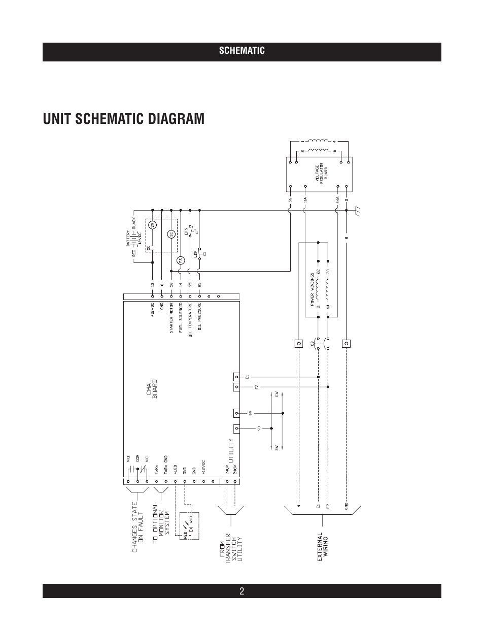 Unit schematic diagram | Briggs & Stratton 40266 User Manual | Page 2 / 12