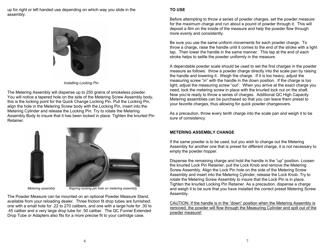 RCBS Quick Change High Capacity Powder Measure User Manual | Page 6 / 6