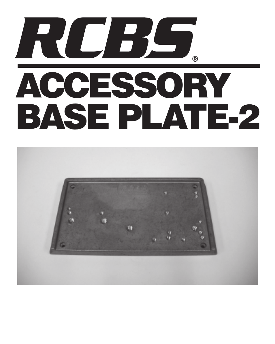 RCBS Accessory Base Plate User Manual | 4 pages