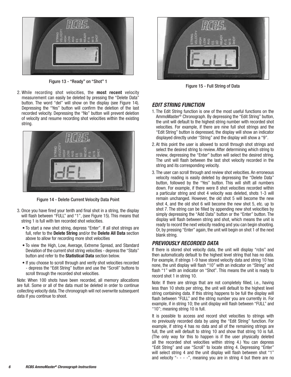 RCBS AmmoMaster Chronograph User Manual | Page 6 / 8