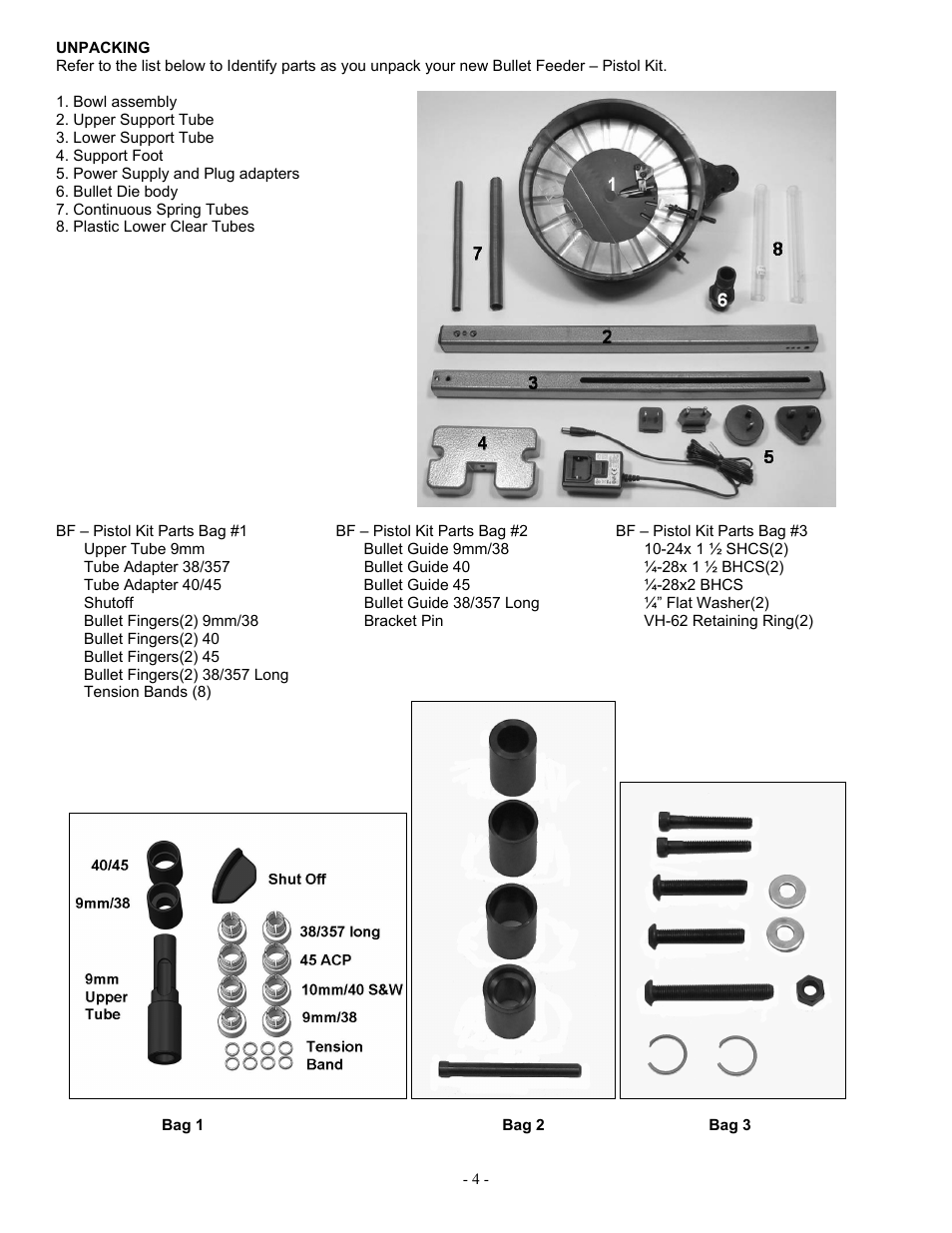 RCBS Bullet Feeder - Pistol Kit User Manual | Page 4 / 12