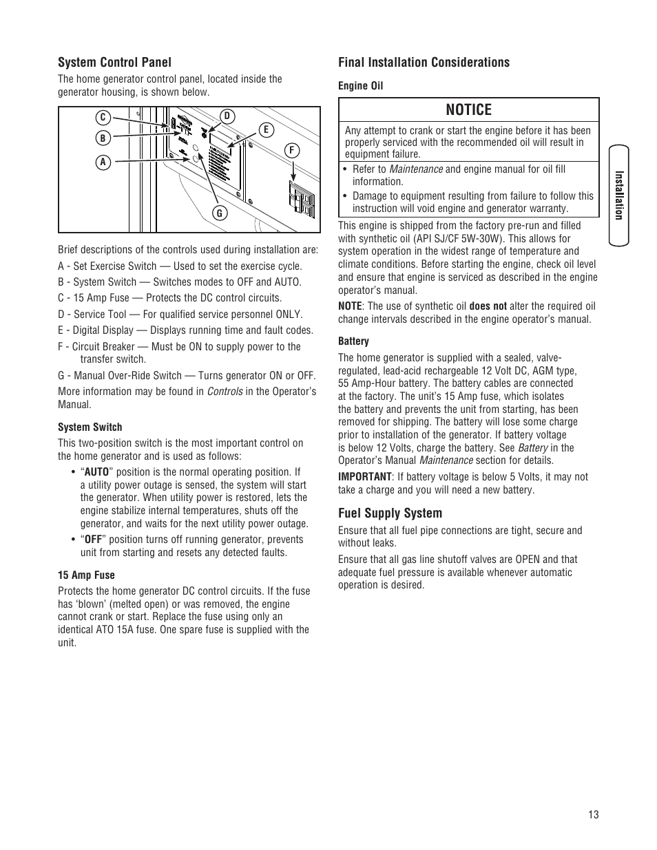 Notice | Briggs & Stratton 18000 User Manual | Page 15 / 56