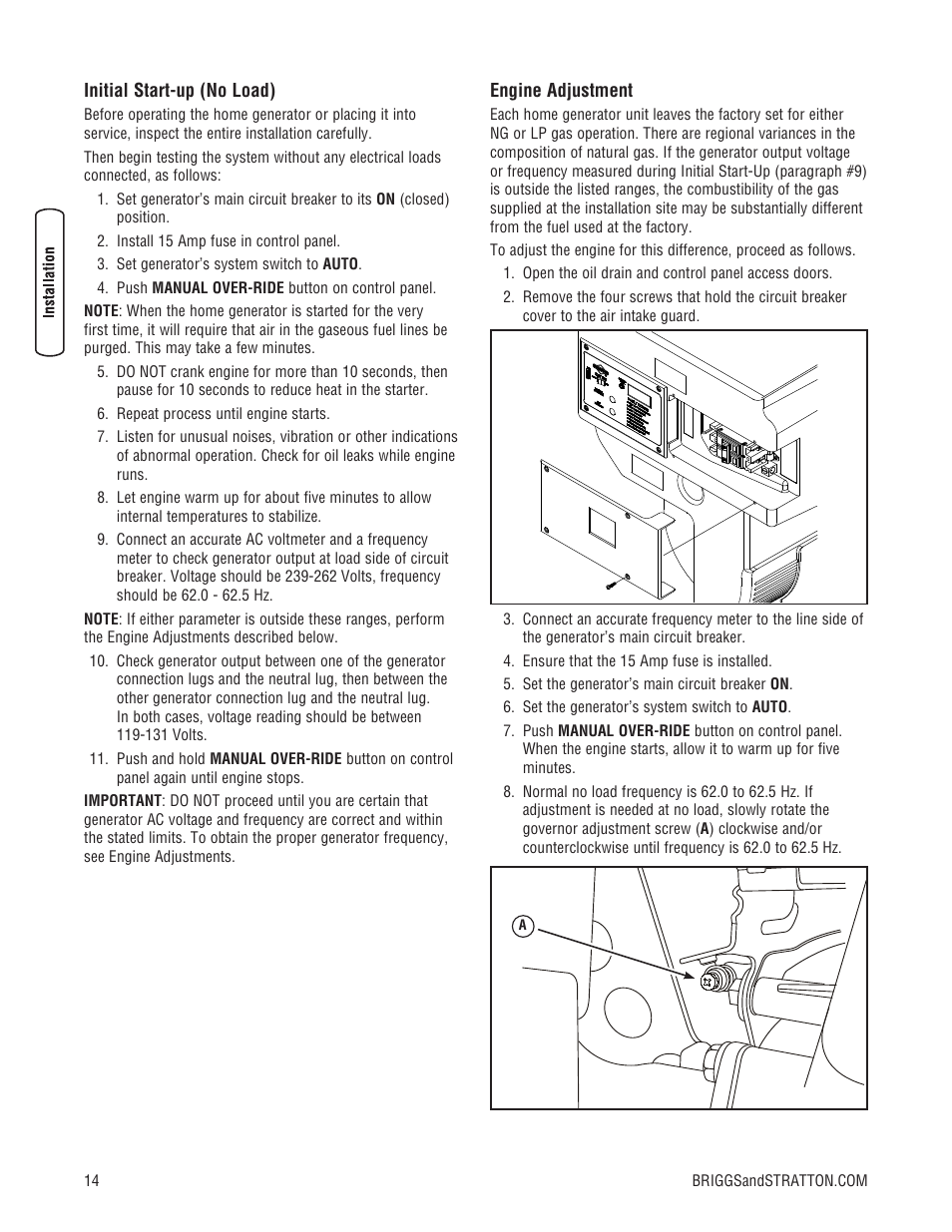 Briggs & Stratton 18000 User Manual | Page 16 / 56