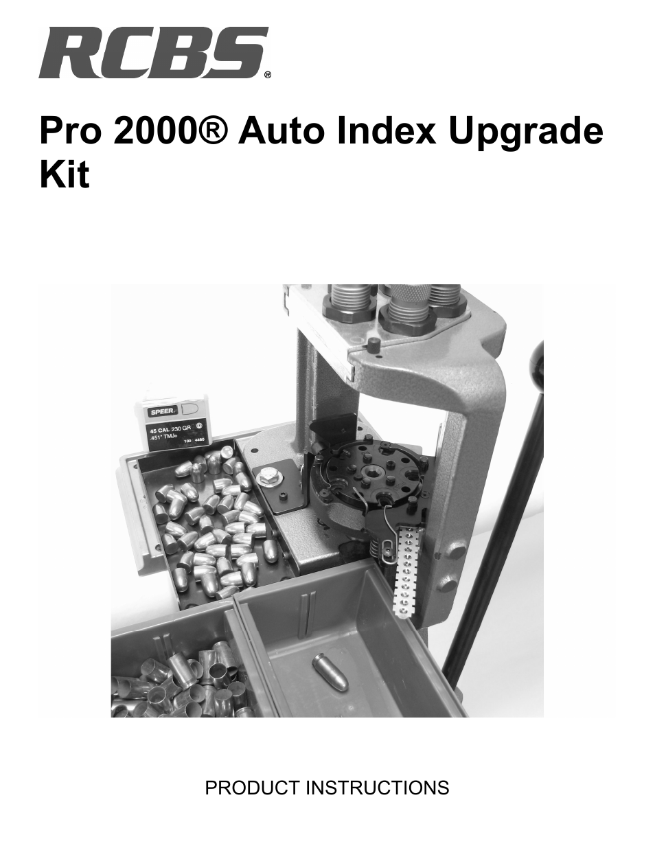 RCBS Pro 2000 Auto Index Upgrade Kit User Manual | 9 pages